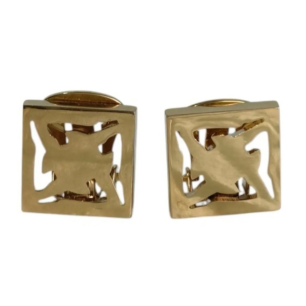 Salvatore Ferragamo High Heel Motif Gold Clip-On Earrings - Picture 6 of 7